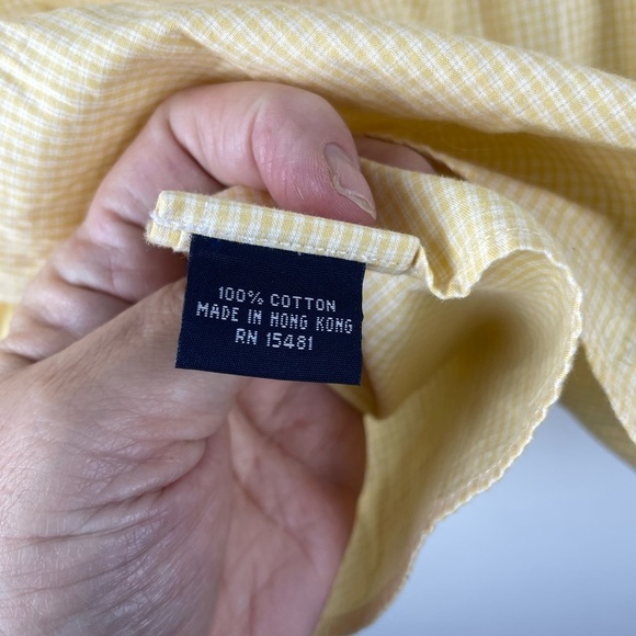 Tommy Hilfiger Men's Long Sleeve Button Down Checked Oxford Shirt Size: 17 32/33 - Picture 10 of 10